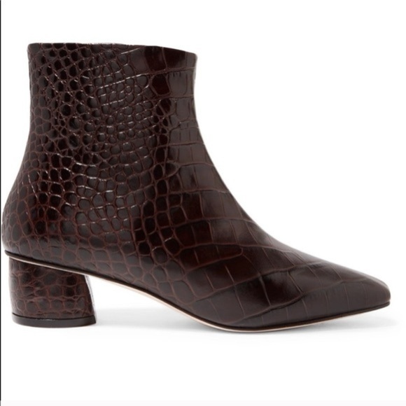 LOQ Matea Brown Leather Ankle Boots Size 37 - Picture 2 of 10